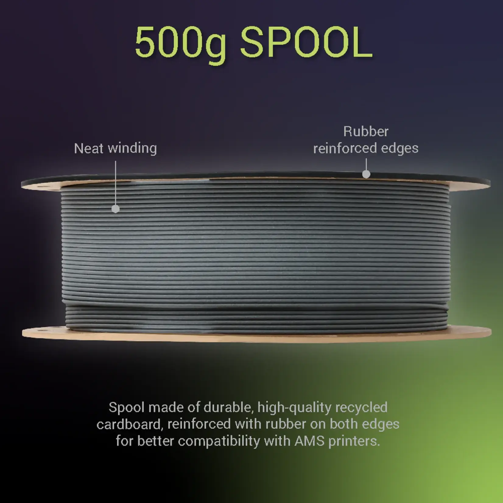 Polymaker Fiberon PA6-GF20 Grey 500g 1.75 mm