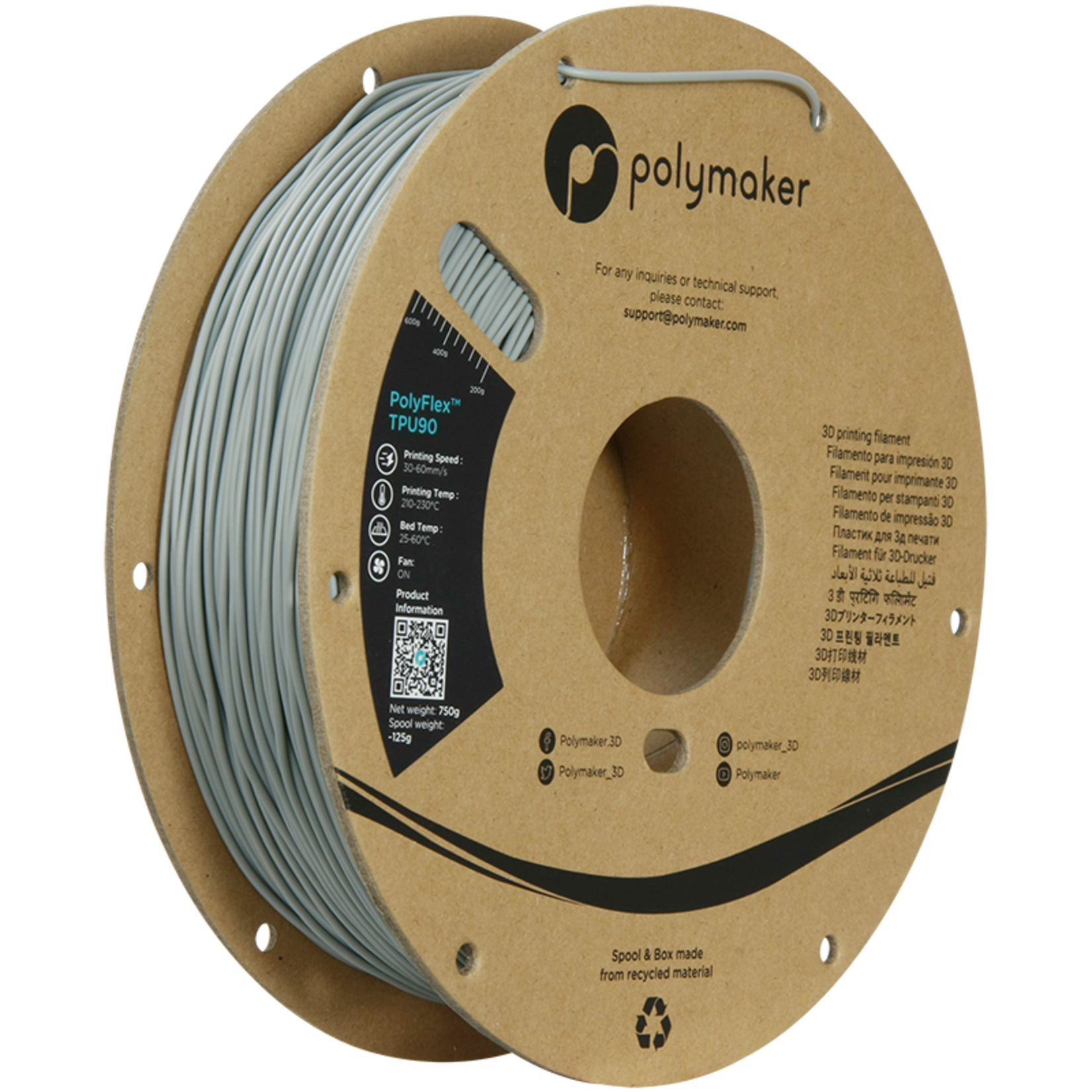 Polymaker Polyflex TPU-90A Grey