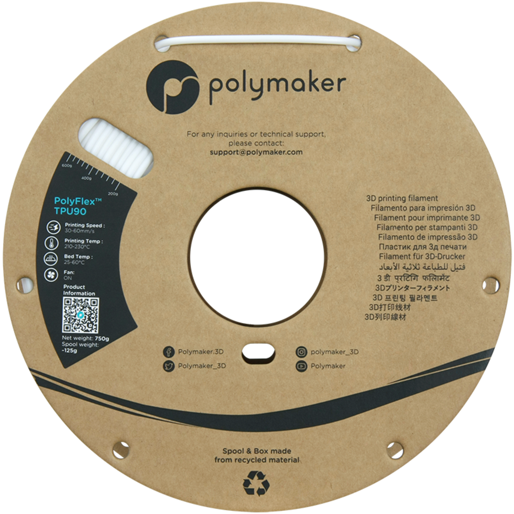 Polymaker Polyflex TPU-90A White