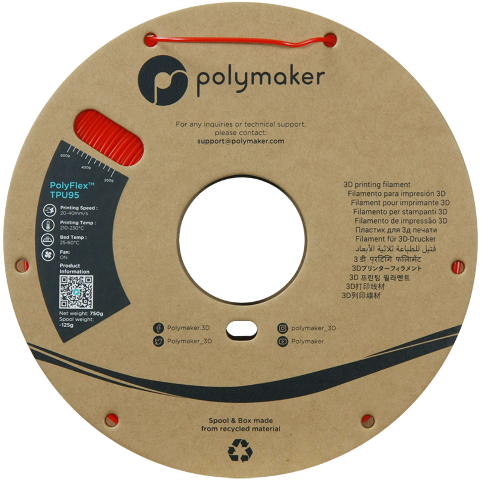 Polymaker Polyflex TPU-95A Red