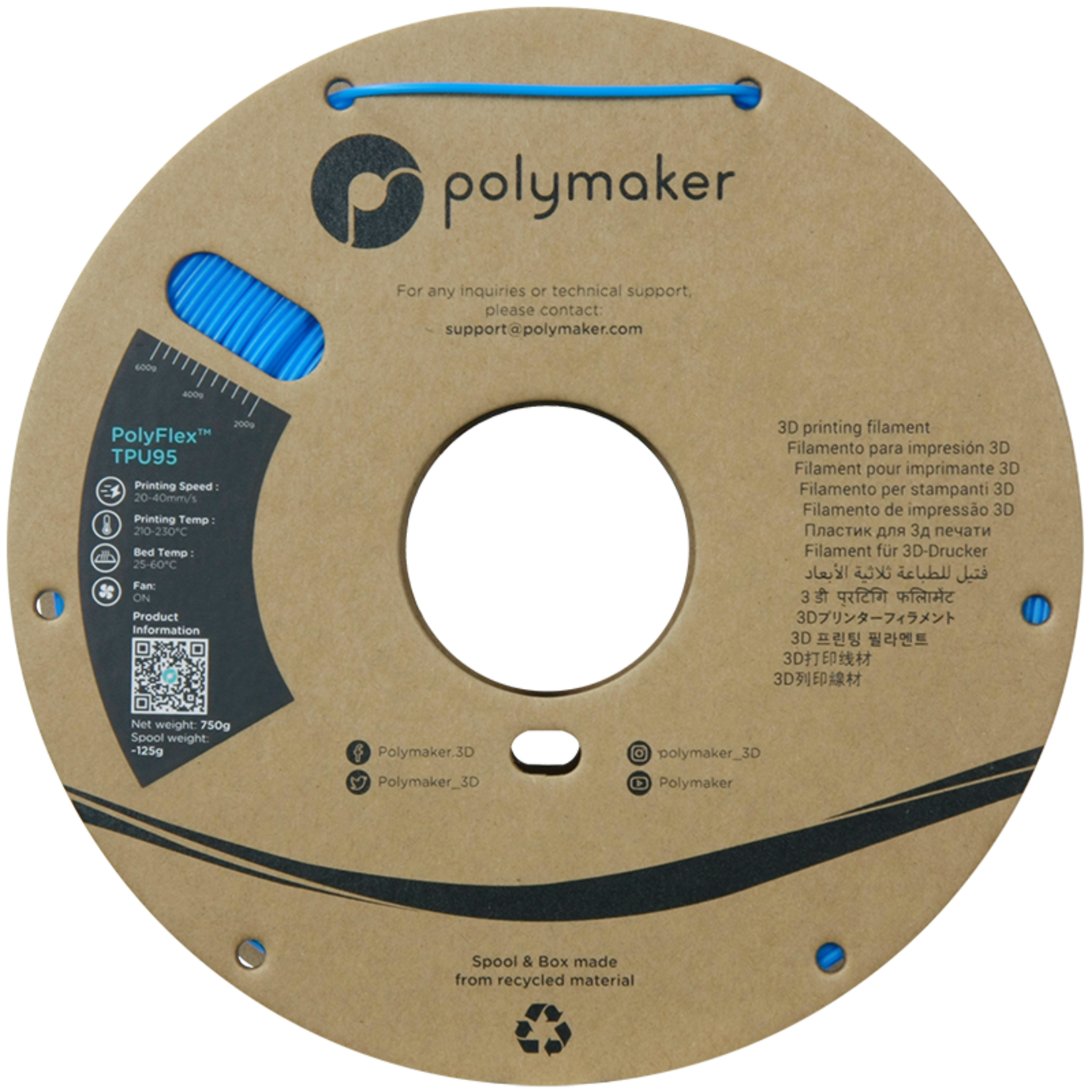 Polymaker Polyflex TPU-95A Blue