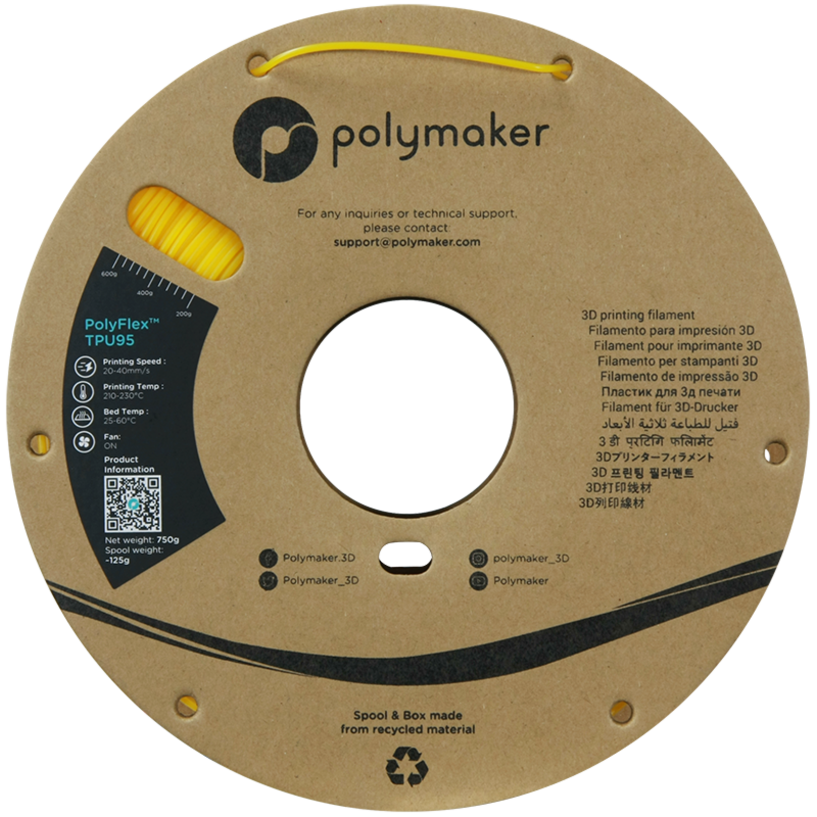 Polymaker Polyflex TPU-95A Geel