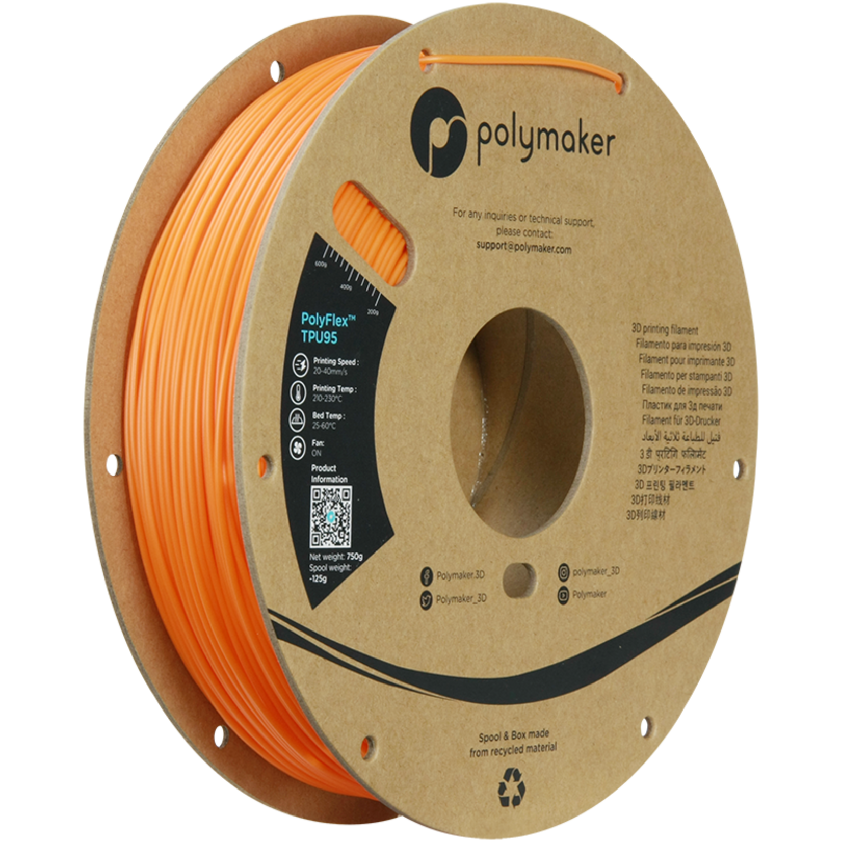Polymaker Polyflex TPU-95A Oranje