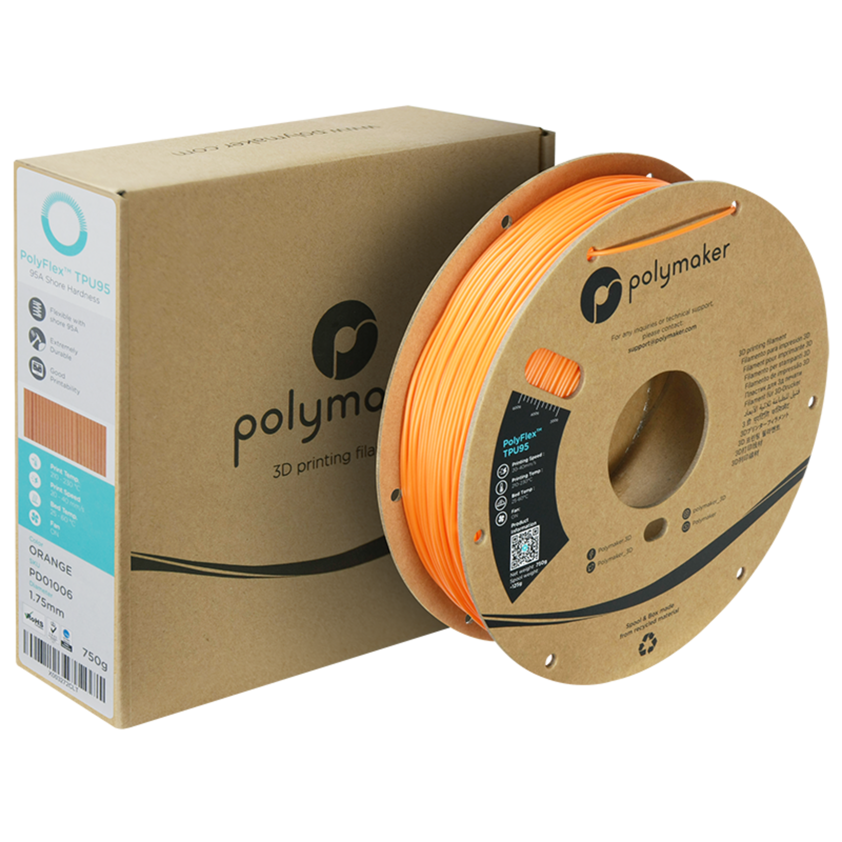 Polymaker Polyflex TPU-95A Oranje