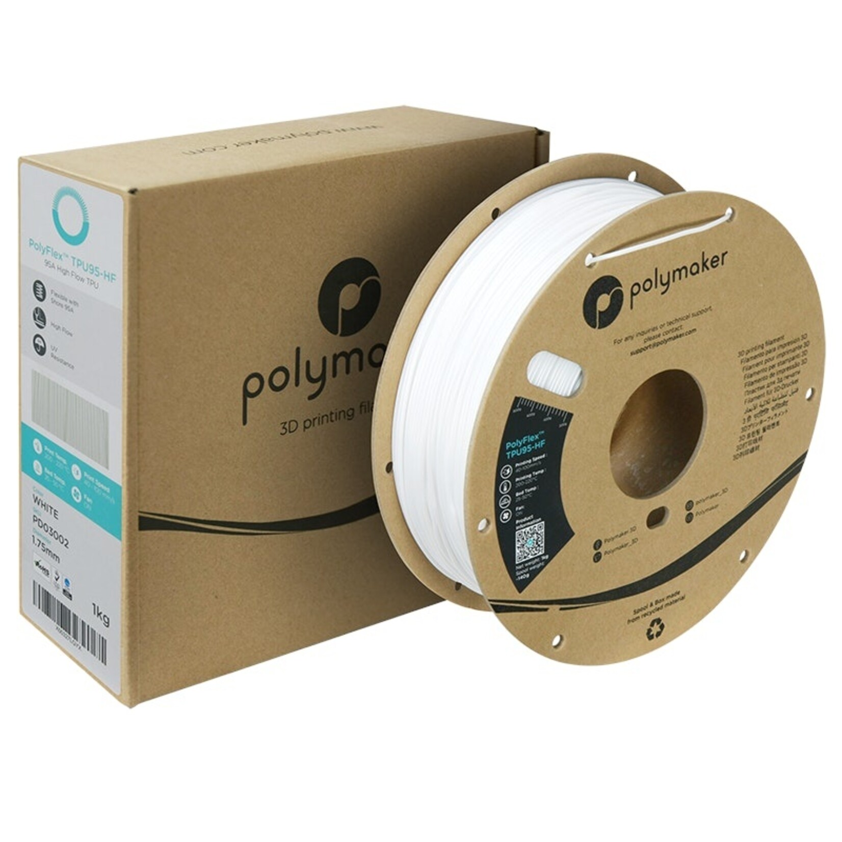 Polymaker PolyFlex Industrial TPU-95 HF Wit