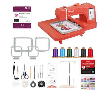 PooLin EOC06 Embroidery Machine (red)