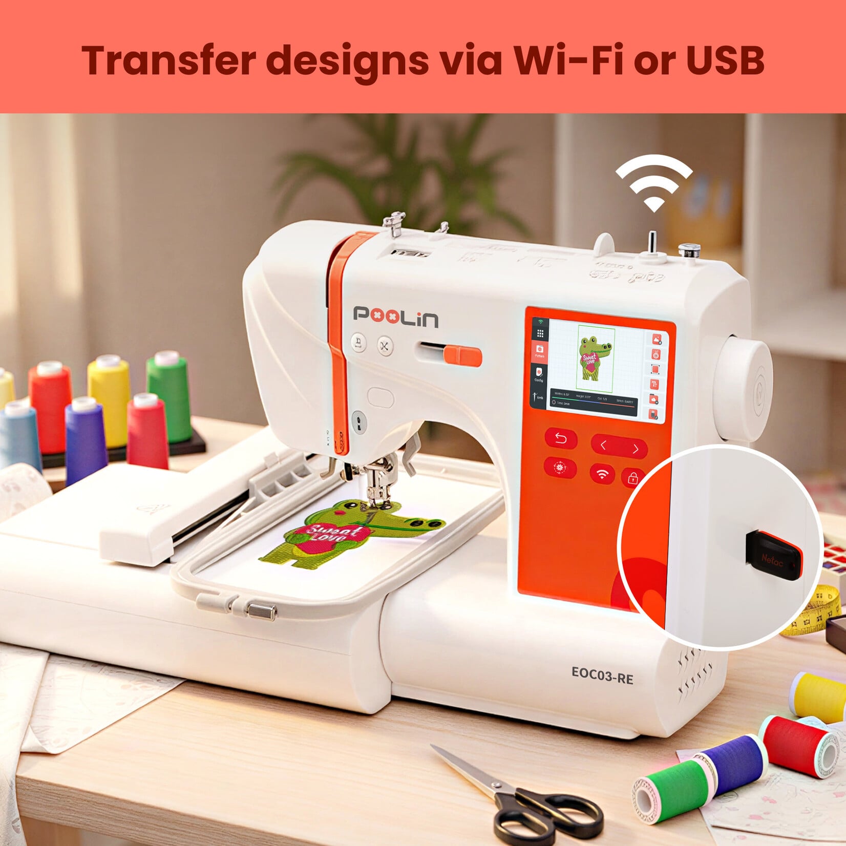 PooLin EOC03 Embroidery Machine