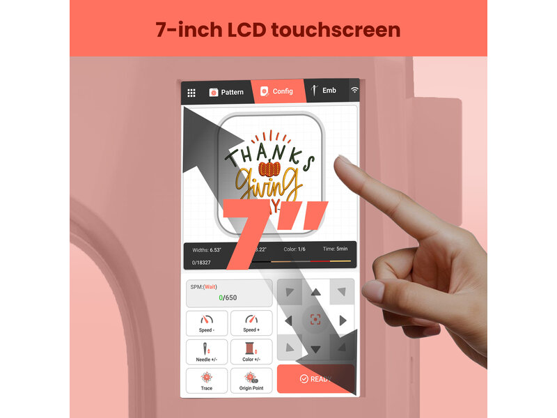 PooLin EOC05 Embroidery Machine (red)