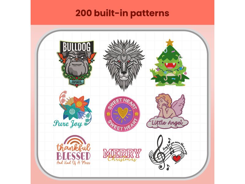 PooLin EOC06 Embroidery Machine (red)