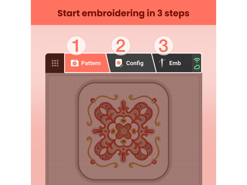 PooLin EOC06 Embroidery Machine (red)