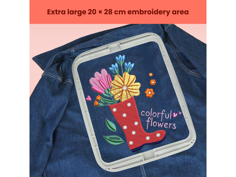 PooLin EOC06 Embroidery Machine (red)