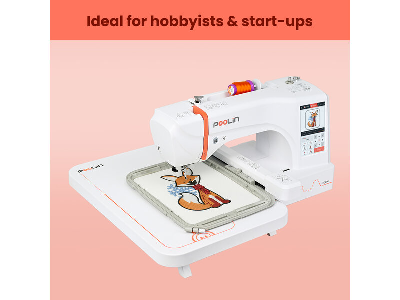PooLin EOC06 Embroidery Machine (red)