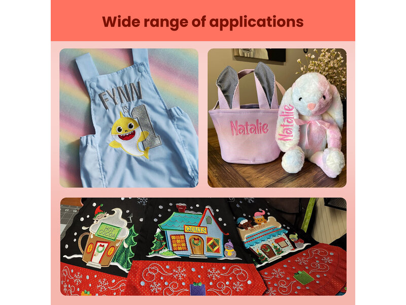 PooLin EOC05 2-in-1 Sewing & Embroidery Machine (red)