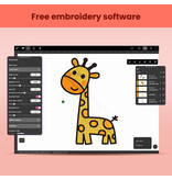 PooLin EOC05 2-in-1 Sewing & Embroidery Machine (red)