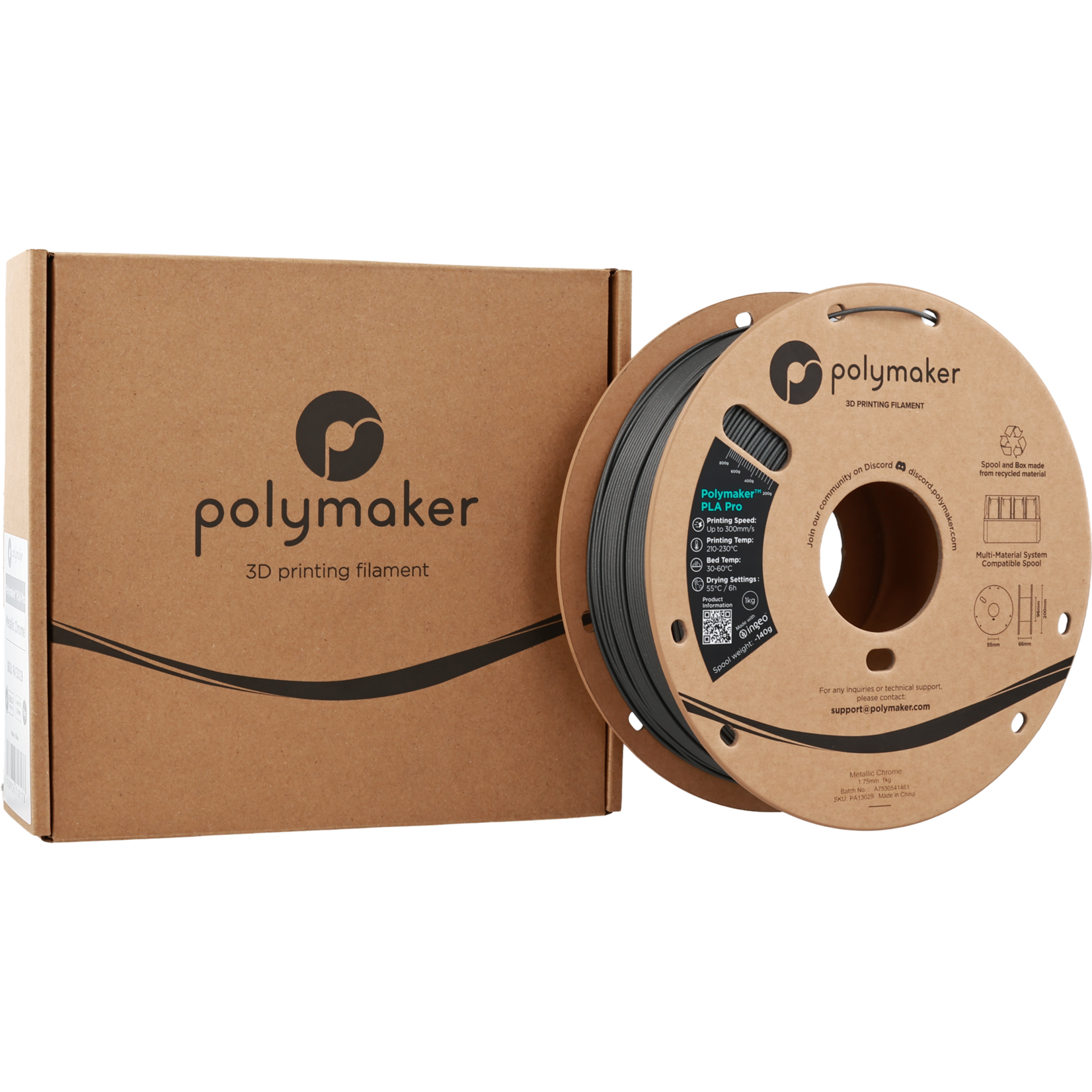 Polymaker PLA Pro - Metallic Chrome