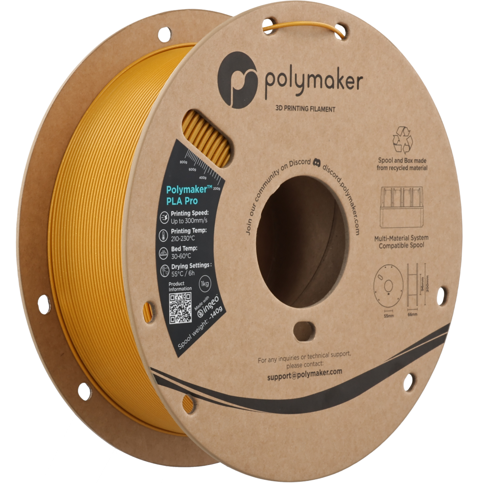 Polymaker PLA Pro - Or métallisé