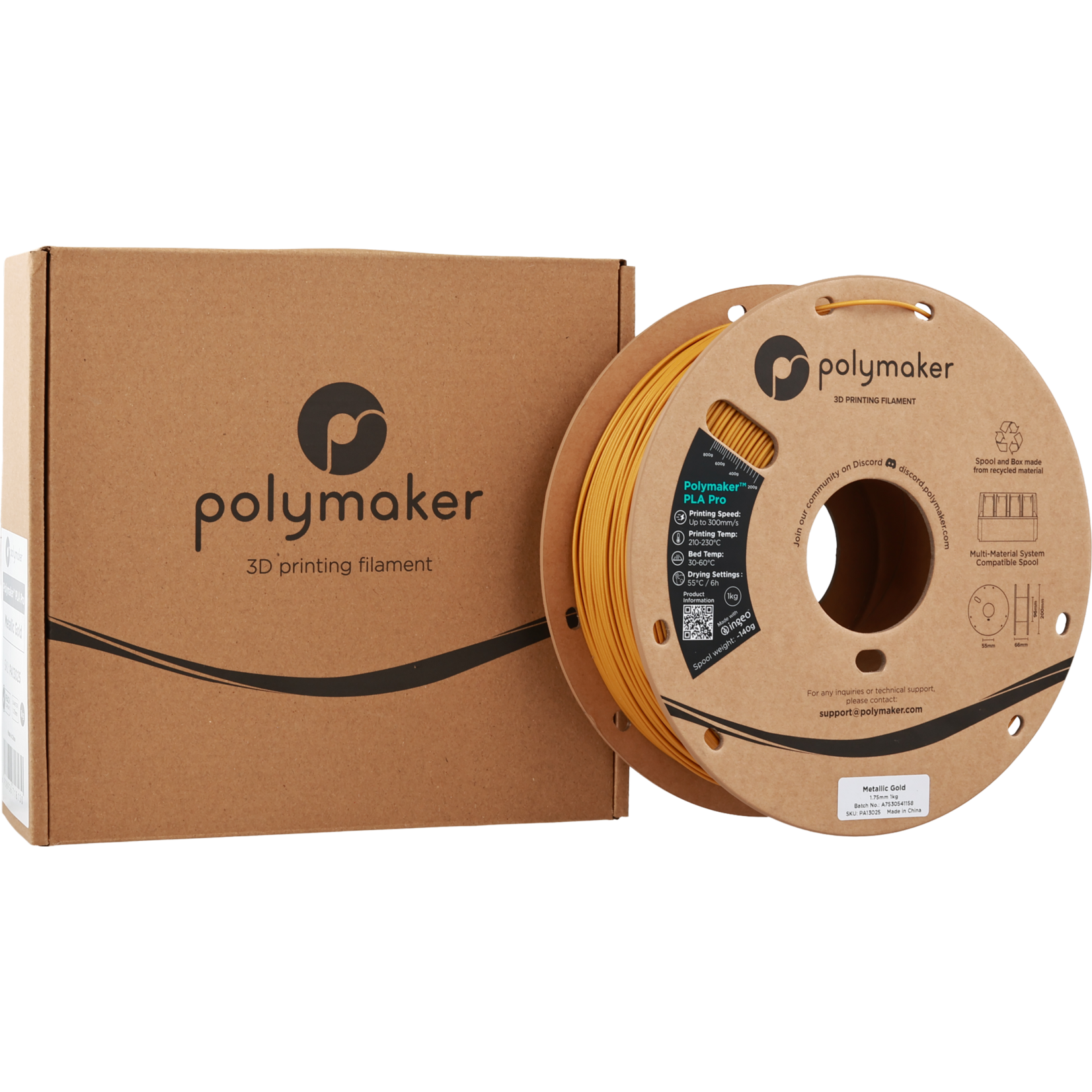 Polymaker Polymaker PLA Pro Metallic Gold