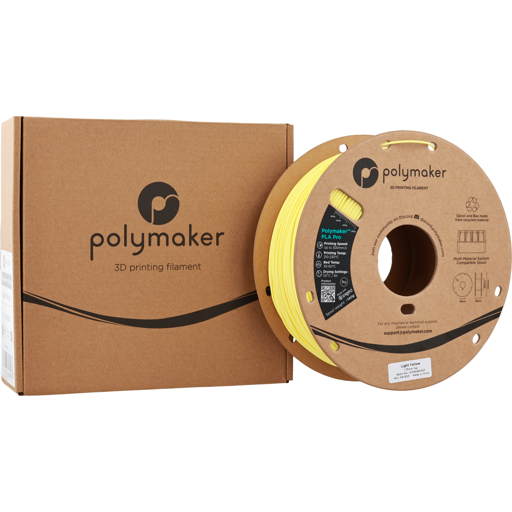 Polymaker PLA Pro - Lichtgeel