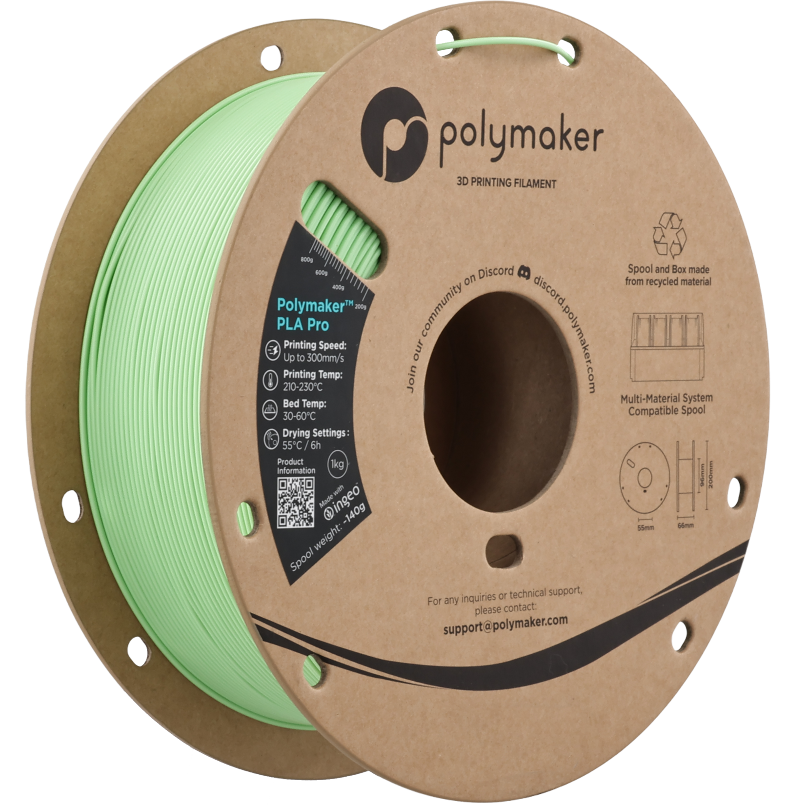 Polymaker PLA Pro - Light Green