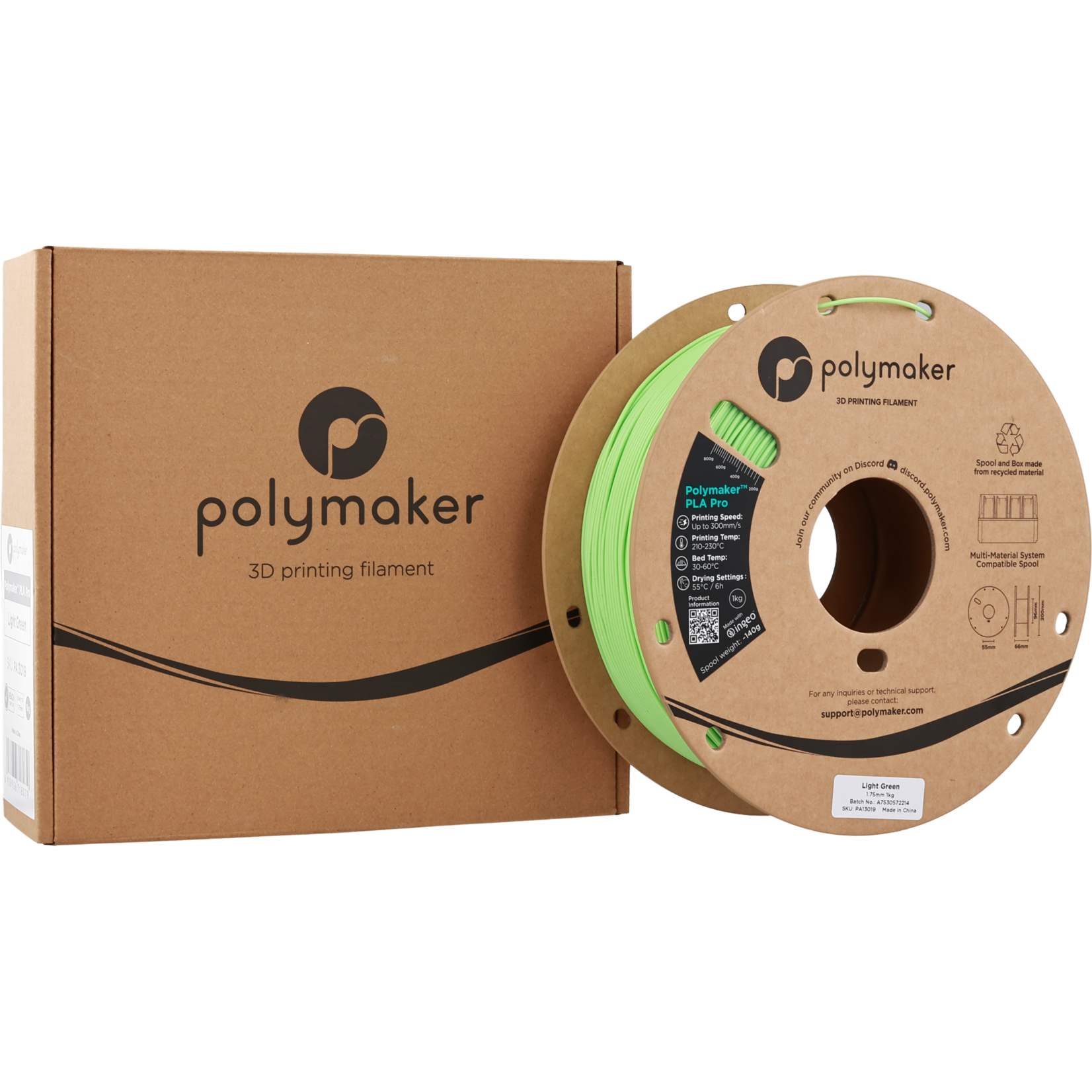Polymaker PLA Pro - Light Green