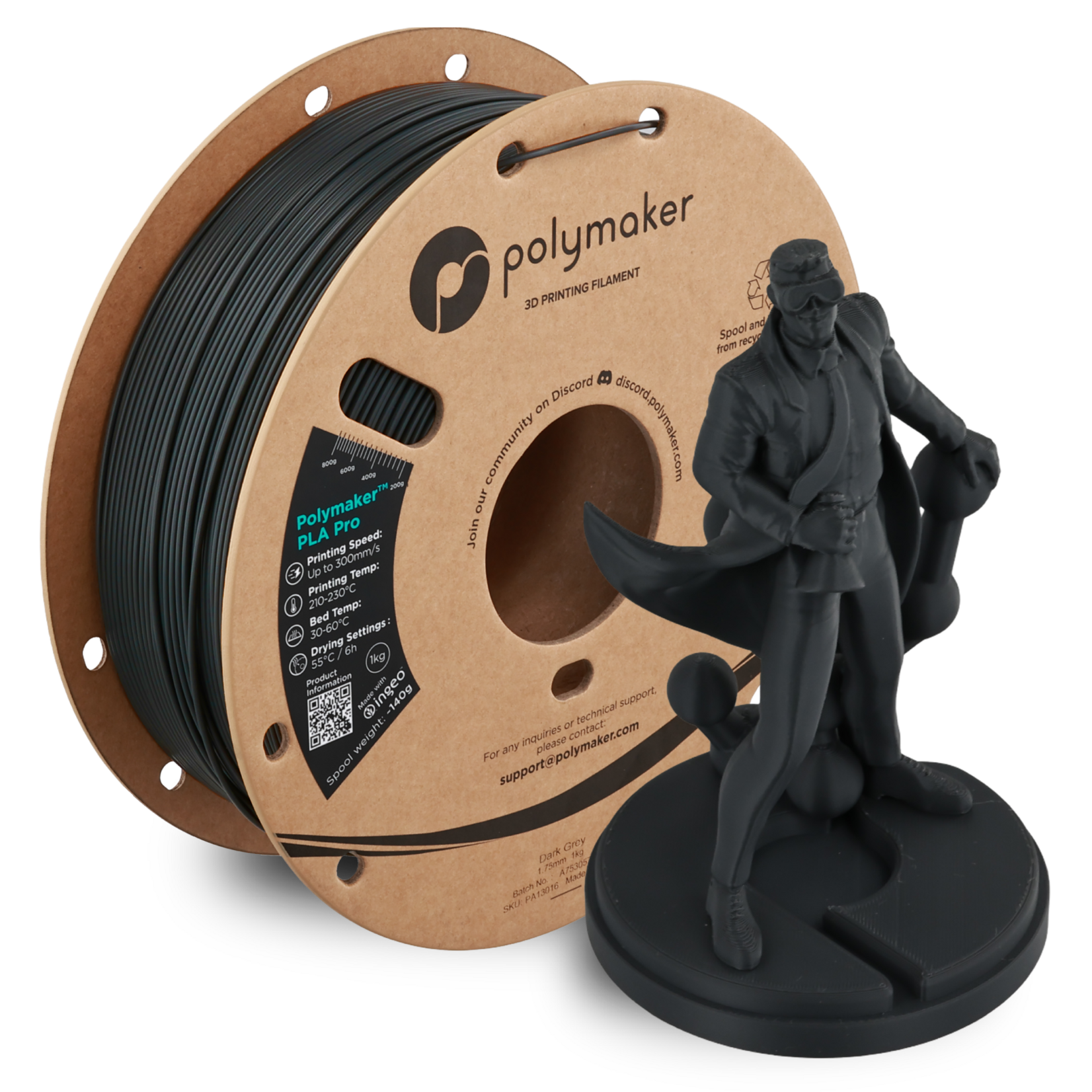 Polymaker Polymaker PLA Pro Dark Grey