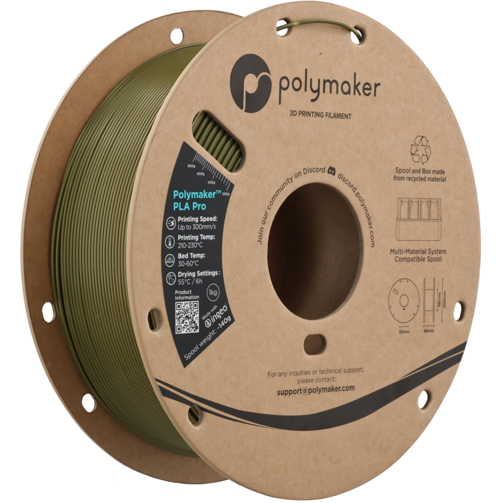Polymaker PLA Pro - Army Green