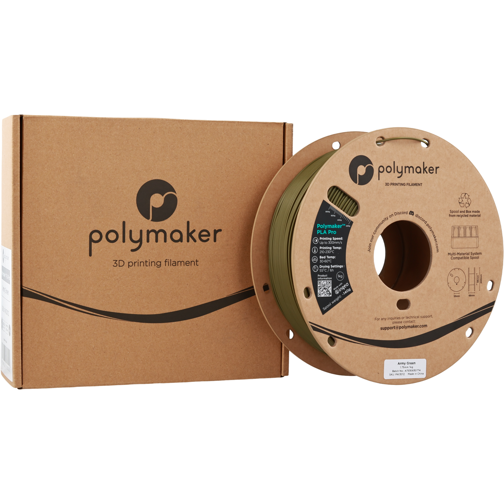 Polymaker PLA Pro - Army Green