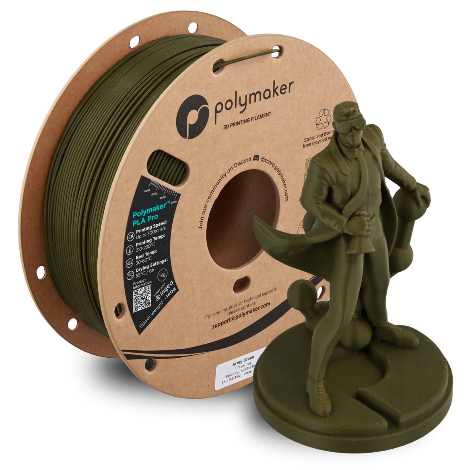 Polymaker PLA Pro - Army Green