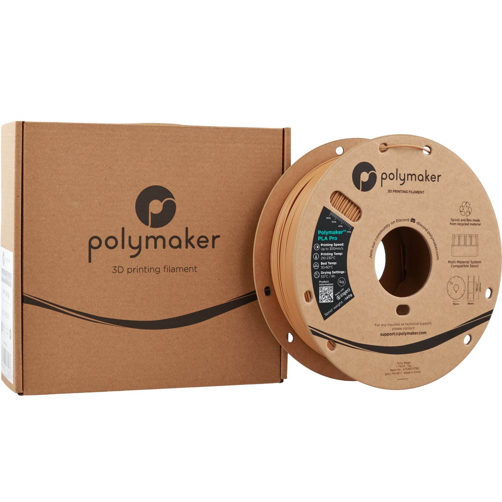 Polymaker PLA Pro - Army Beige