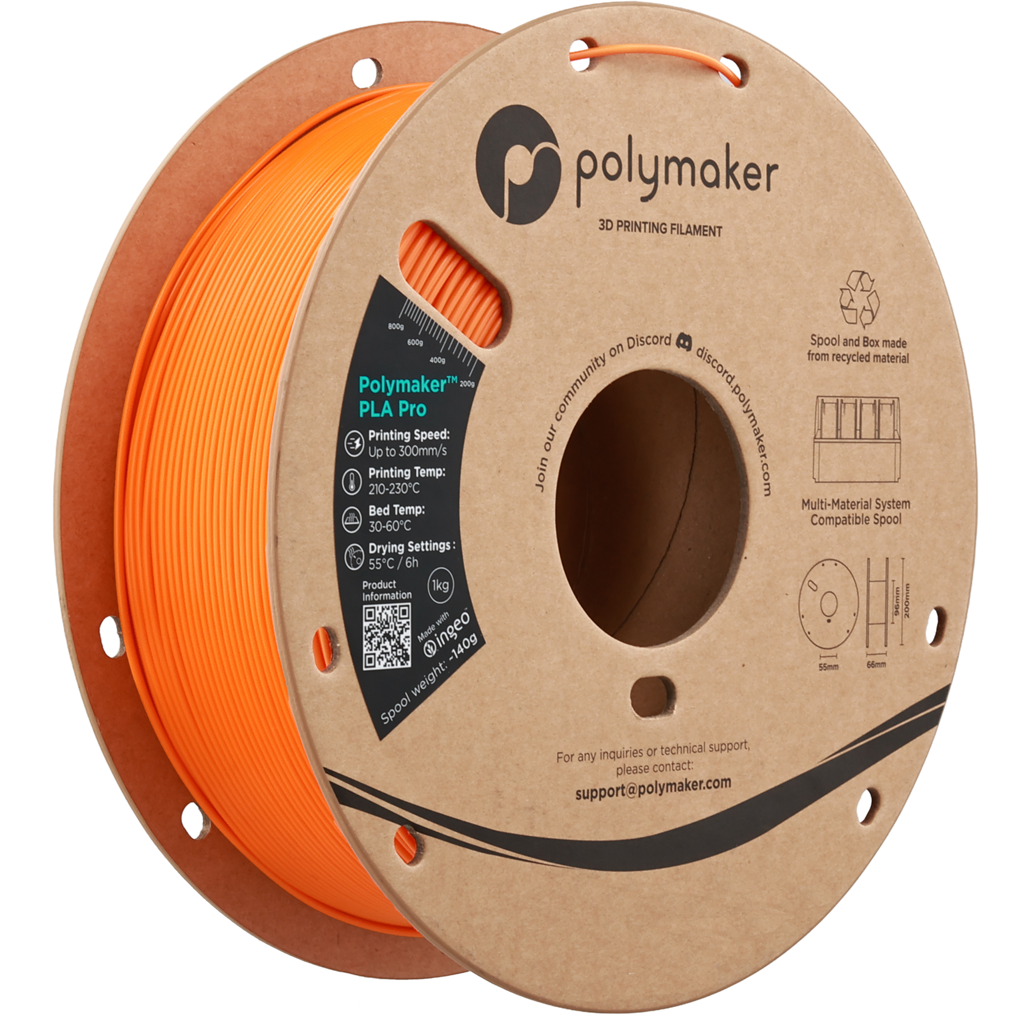 Polymaker PLA Pro Orange - MakerMondo