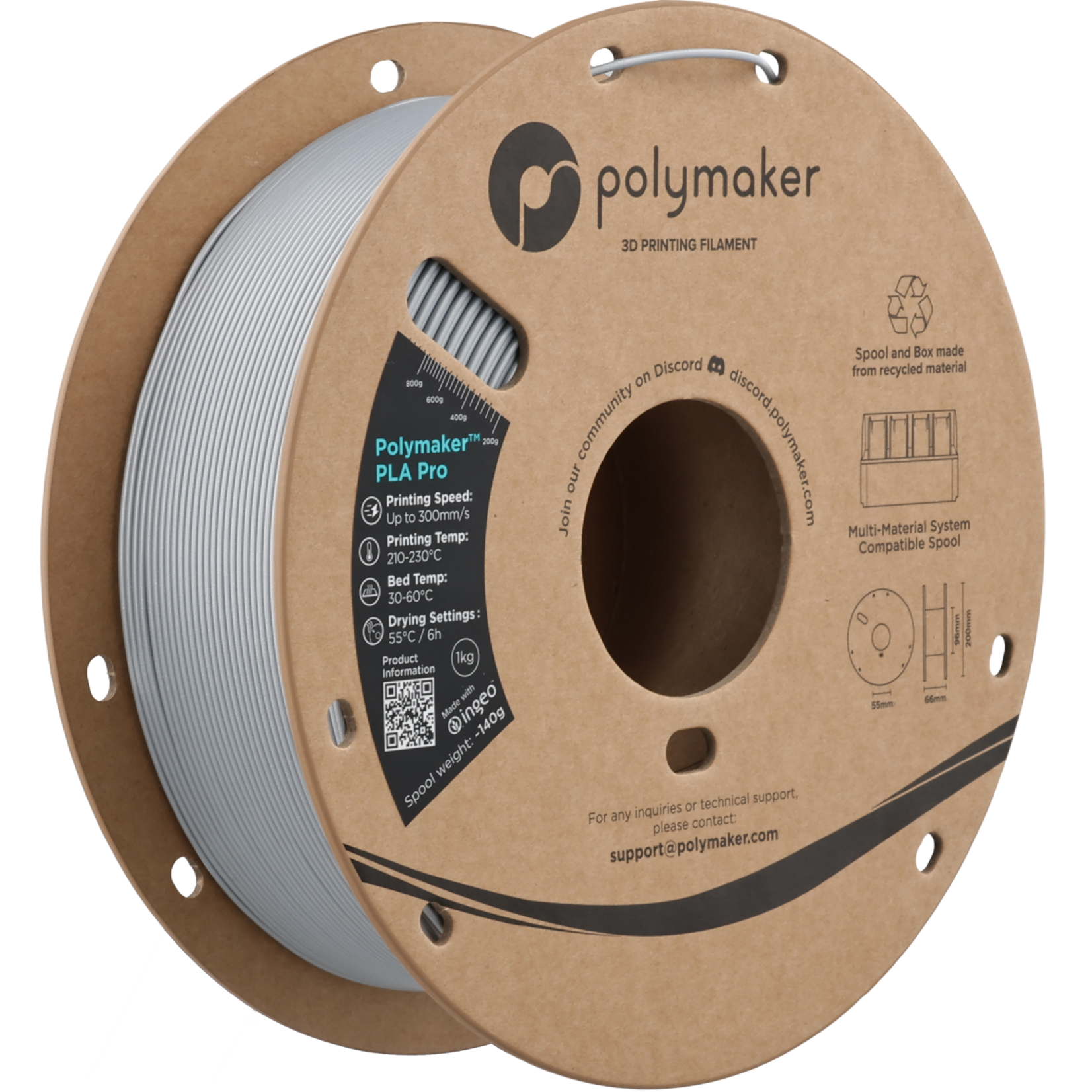 Polymaker PLA Pro - Grey