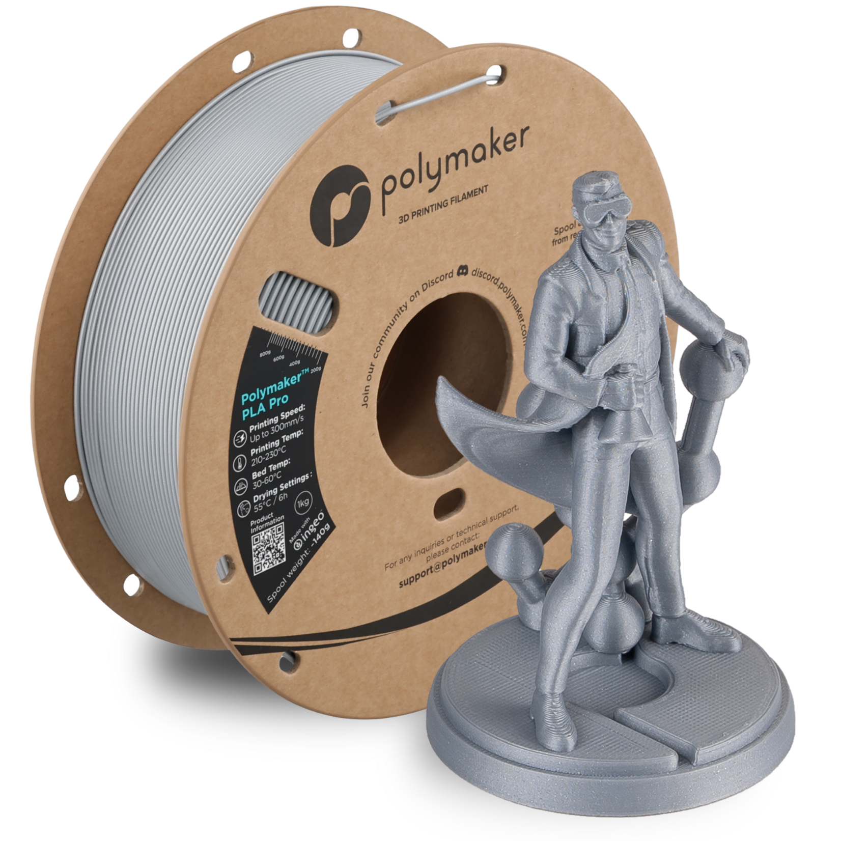 Polymaker PLA Pro - Grey