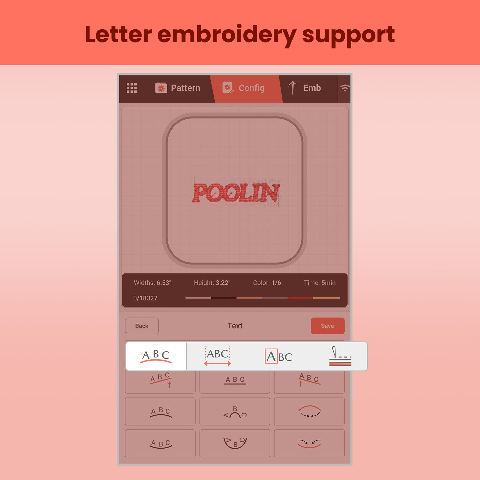 PooLin EOC05 Embroidery Machine