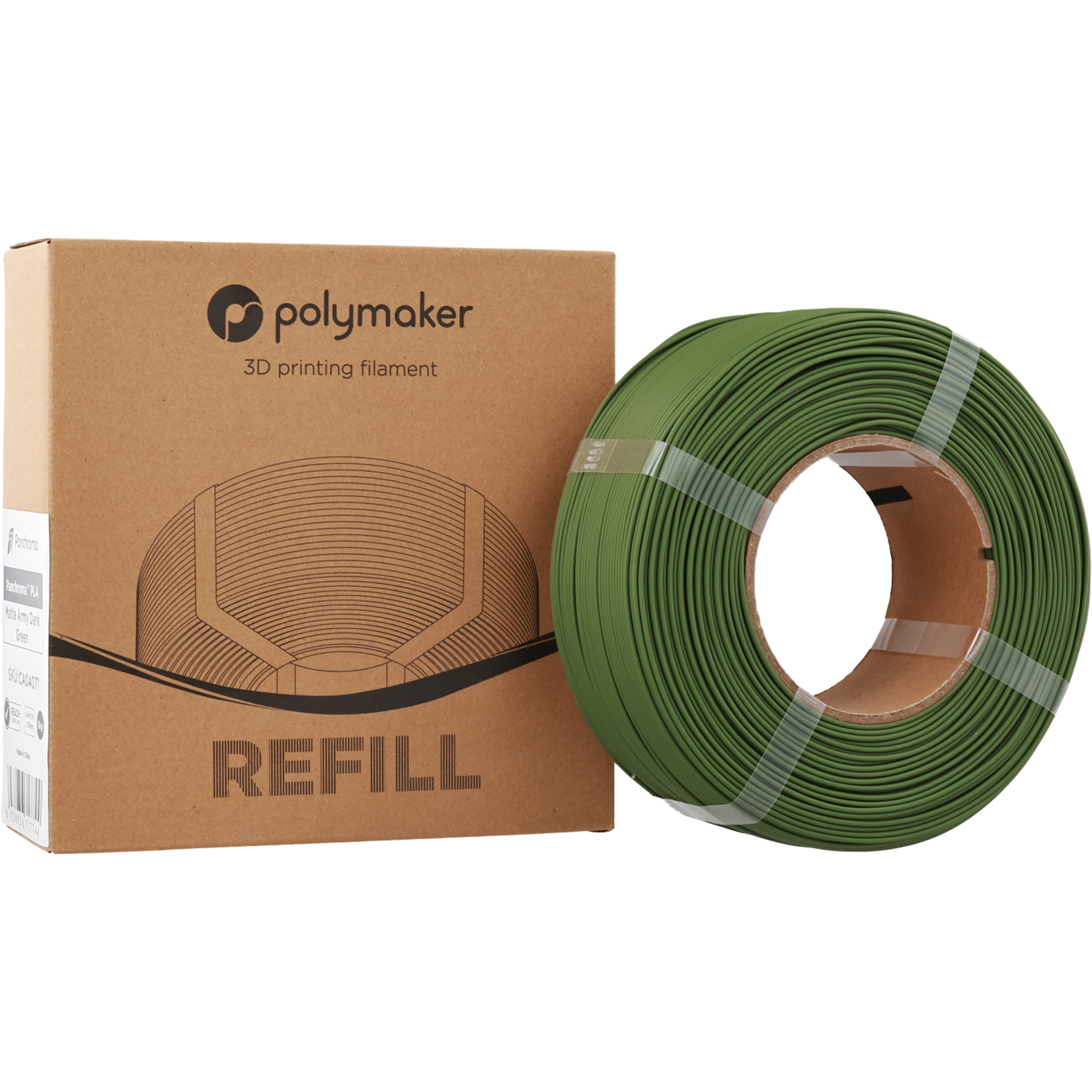 Polymaker Panchroma Matte PLA-navulling - Mat legergroen