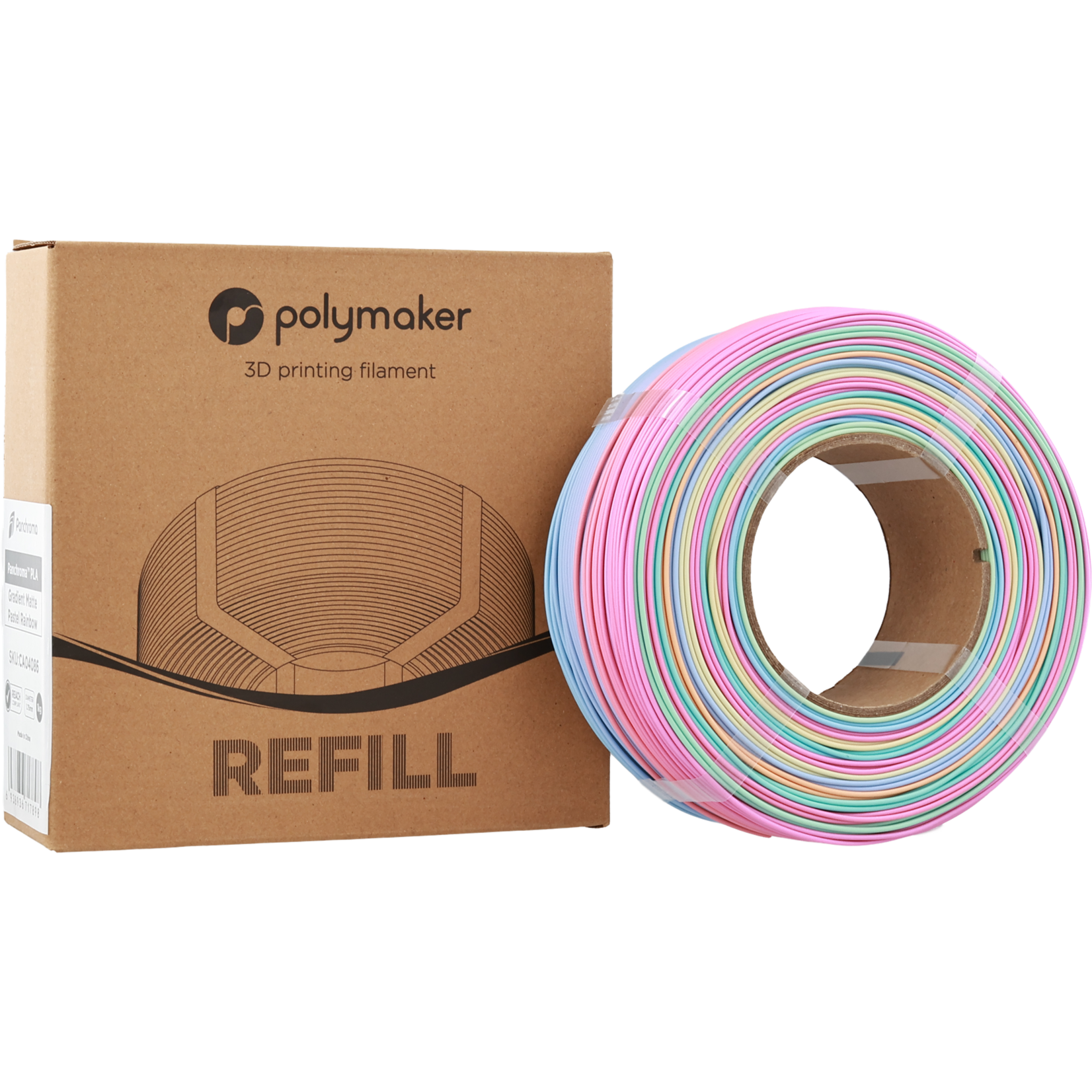 Polymaker Panchroma PLA Gradient Matte Navulling - Gradient Matte Pastel Regenboog