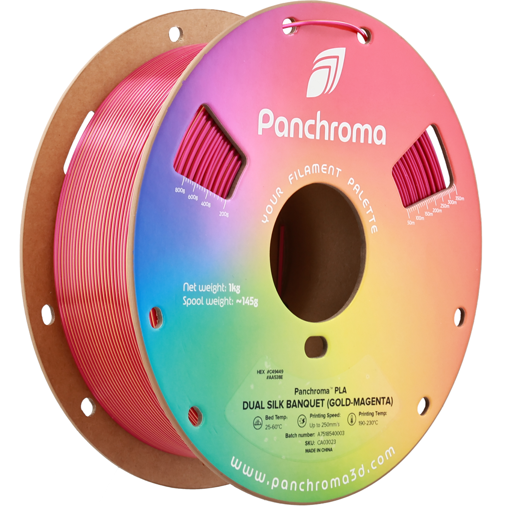 Polymaker Panchroma PLA Dual Silk Banquet (Gold-Magenta)