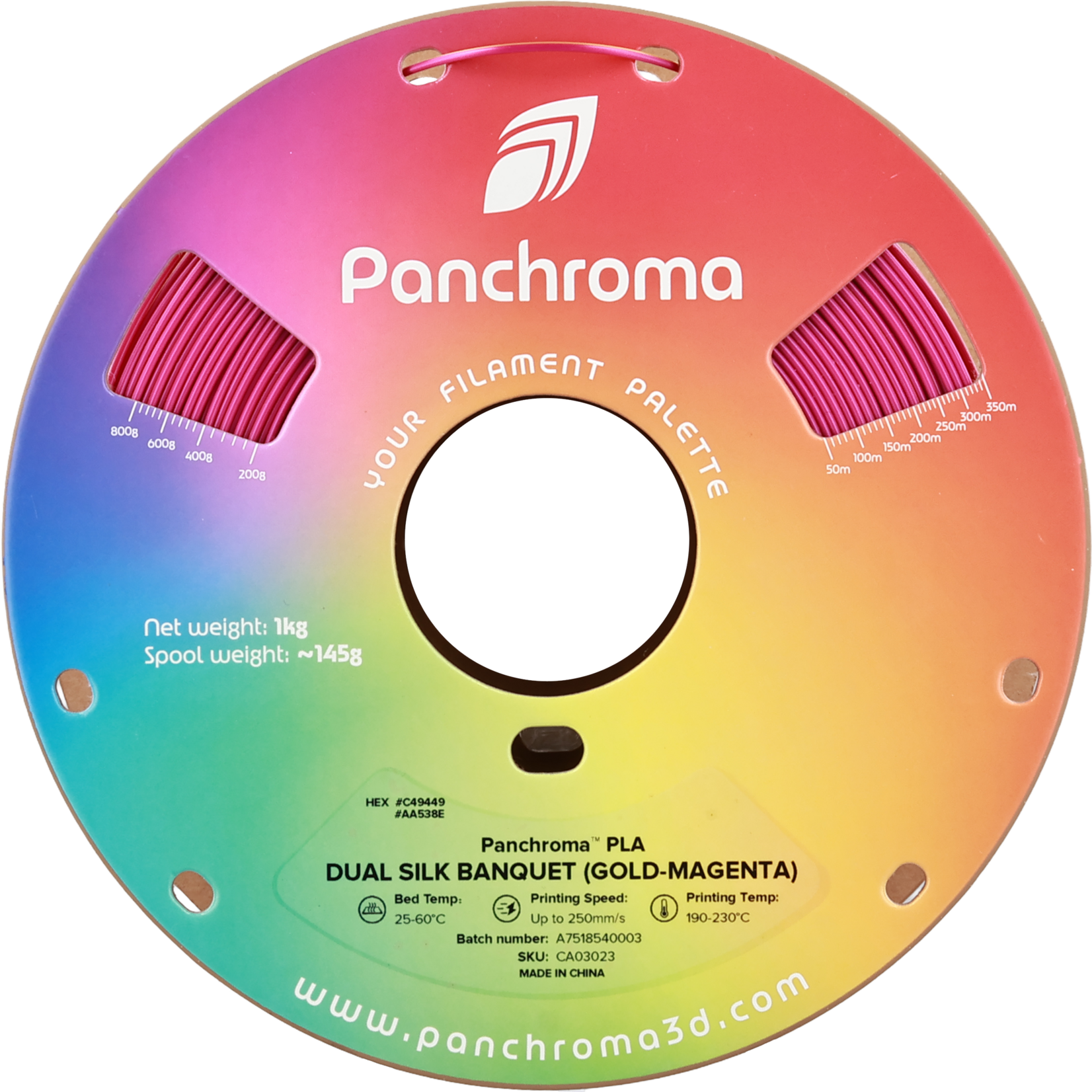 Polymaker Panchroma PLA Dual Silk Banquet (Gold-Magenta)