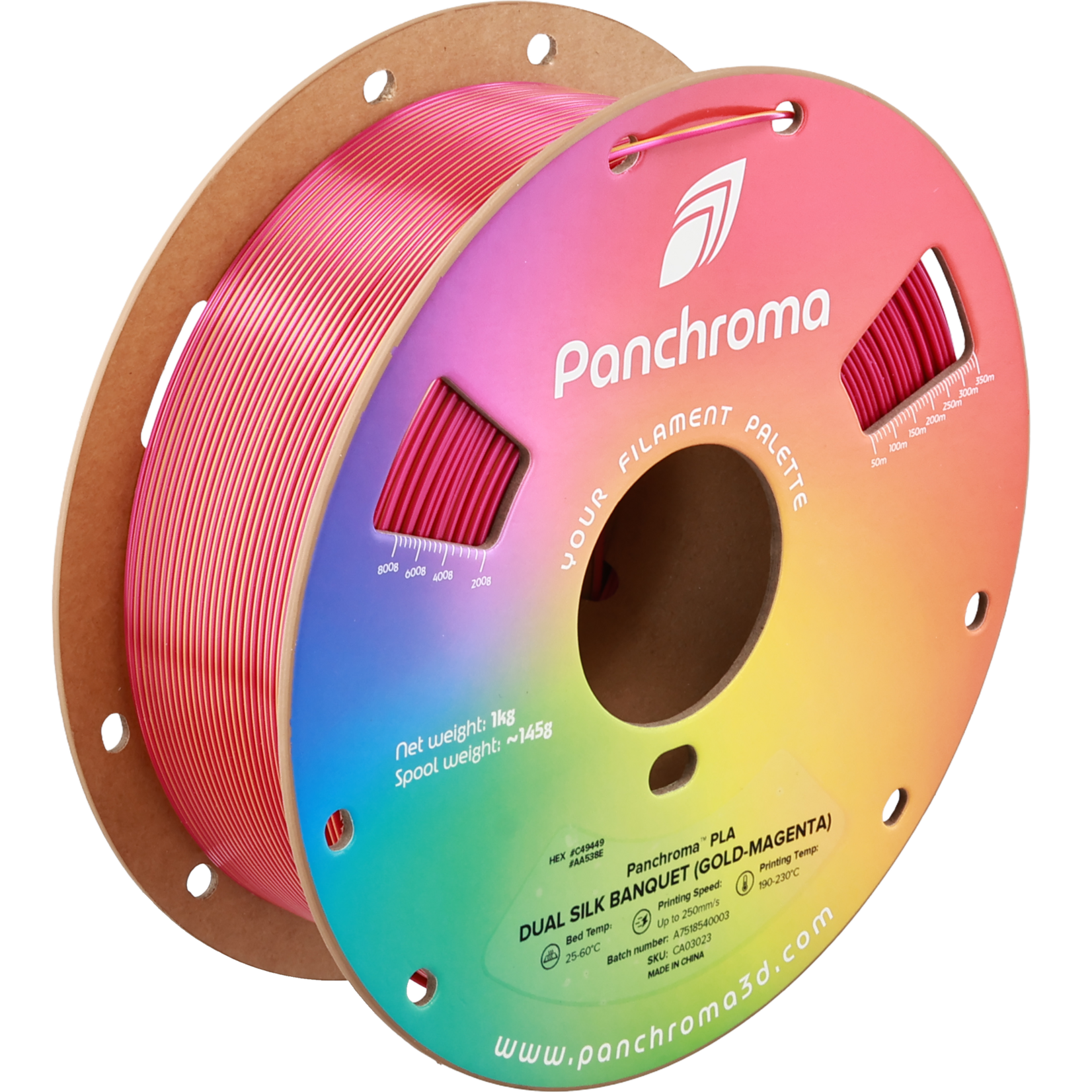 Polymaker Panchroma Dual Silk PLA - Dual Silk Banquet (Goud-Magenta)