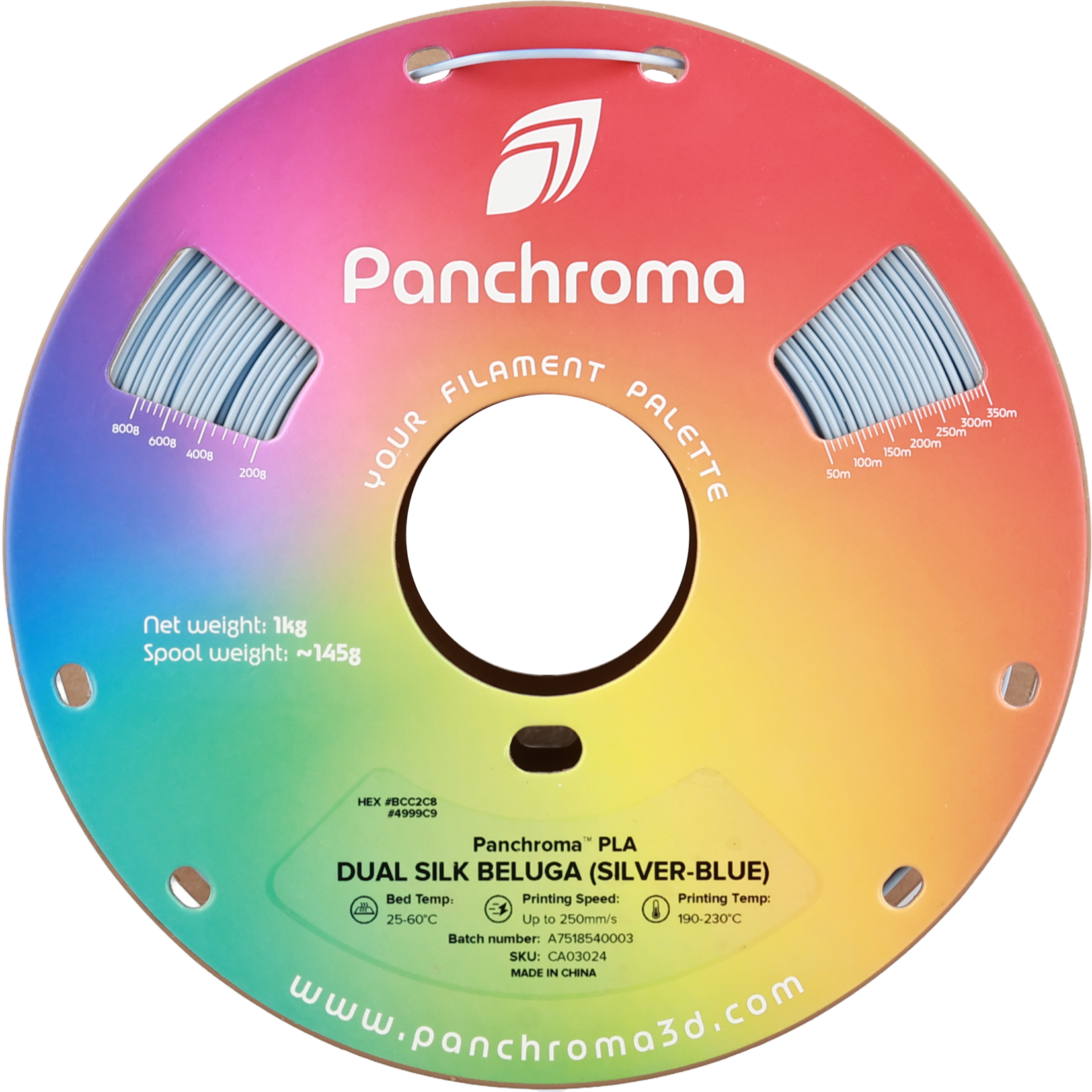 Polymaker Panchroma PLA Dual Silk Beluga (Silver-Blue)