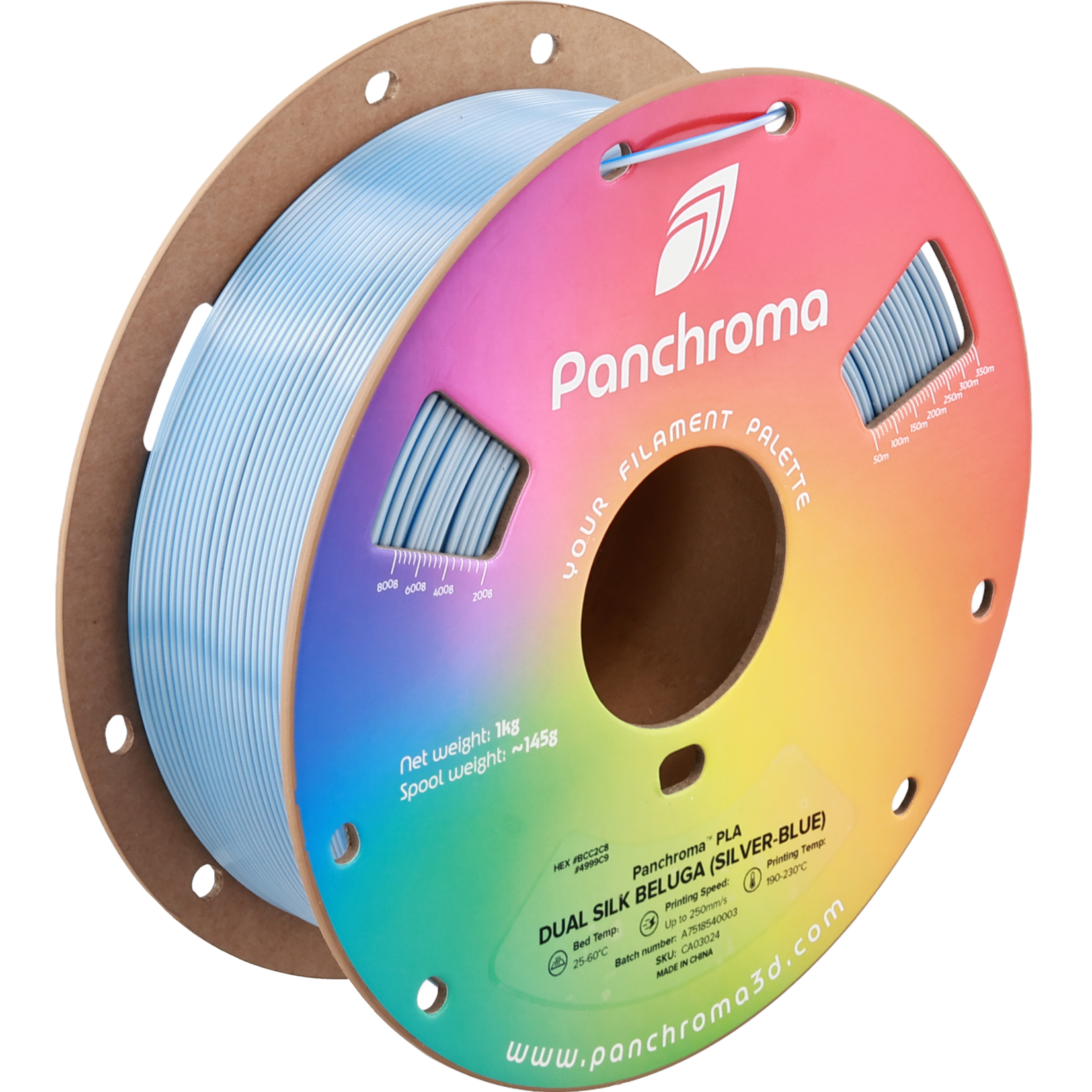 Polymaker Panchroma PLA Dual Silk Beluga (Silver-Blue)