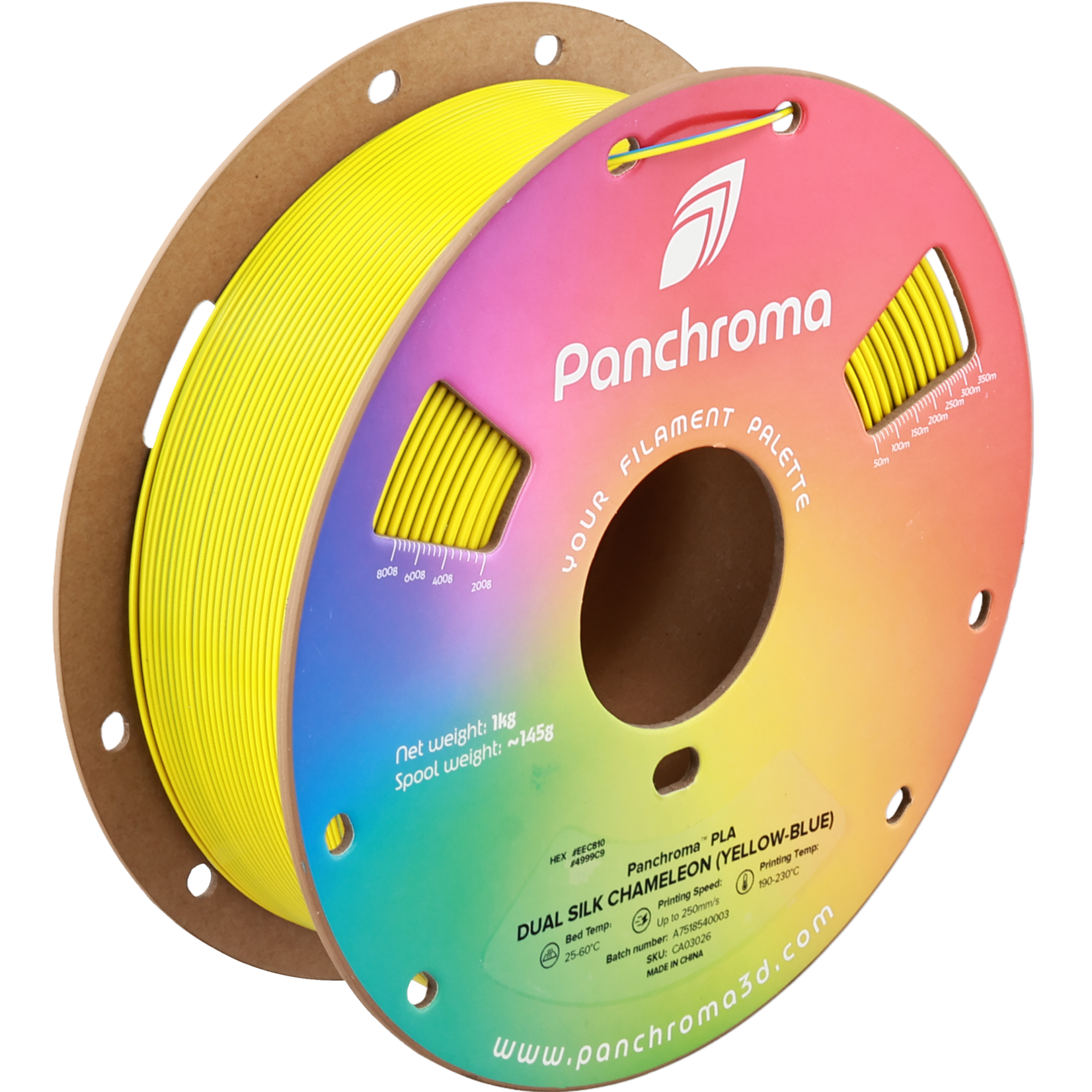Polymaker Panchroma PLA Dual Silk Chameleon (Yellow-Blue)