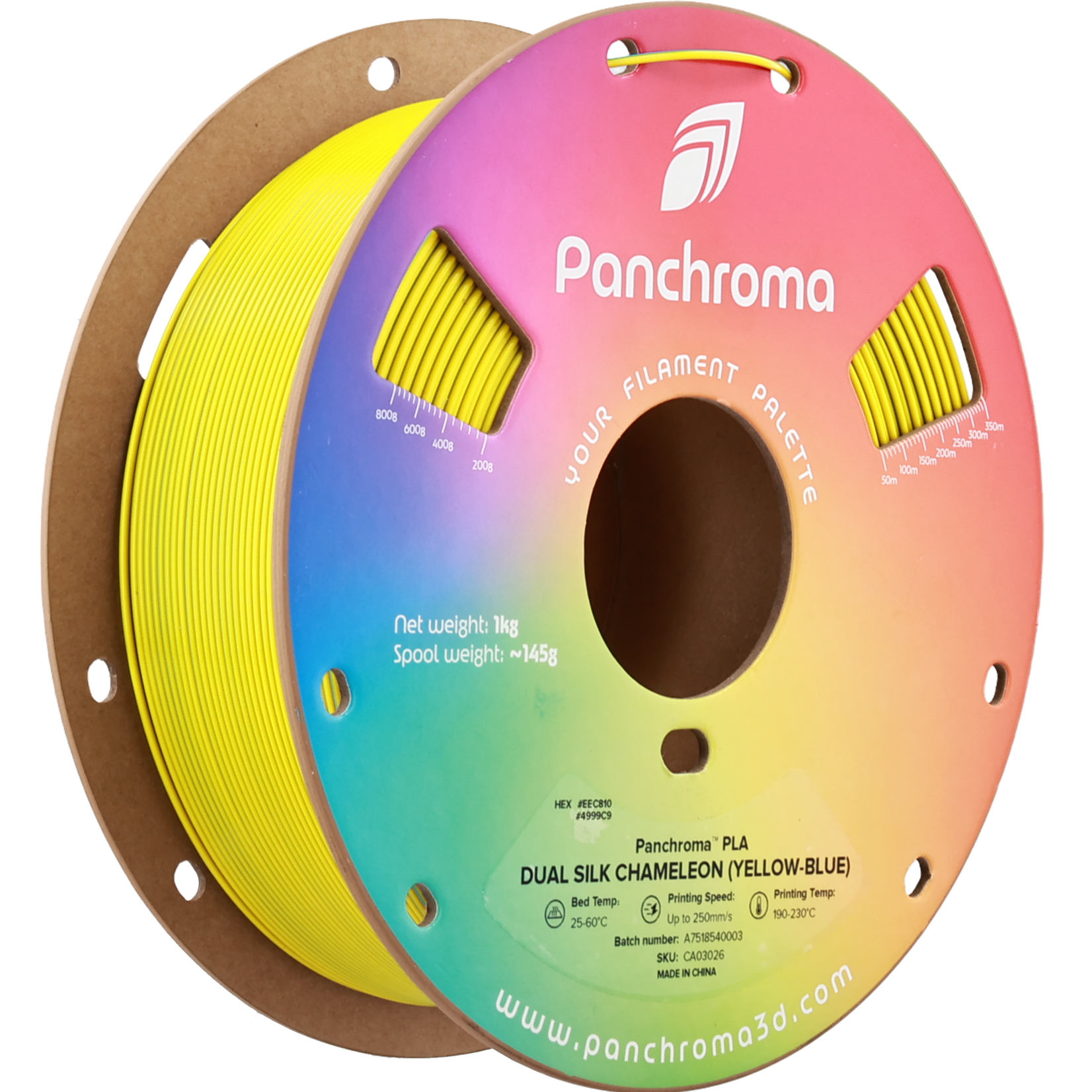 Polymaker Panchroma PLA Dual Silk Chameleon (Yellow-Blue)