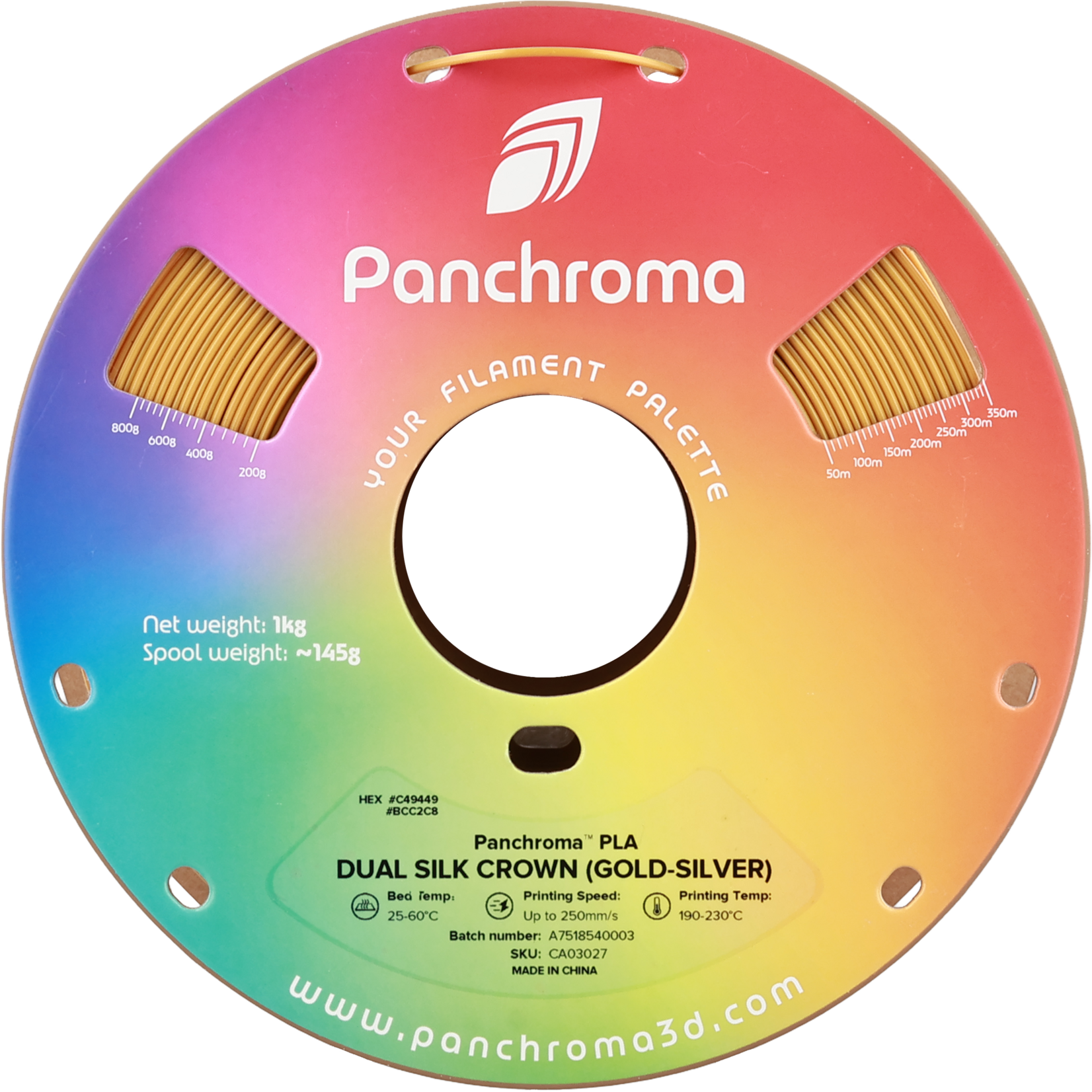 Polymaker Panchroma PLA Dual Silk Crown (Gold-Silver)