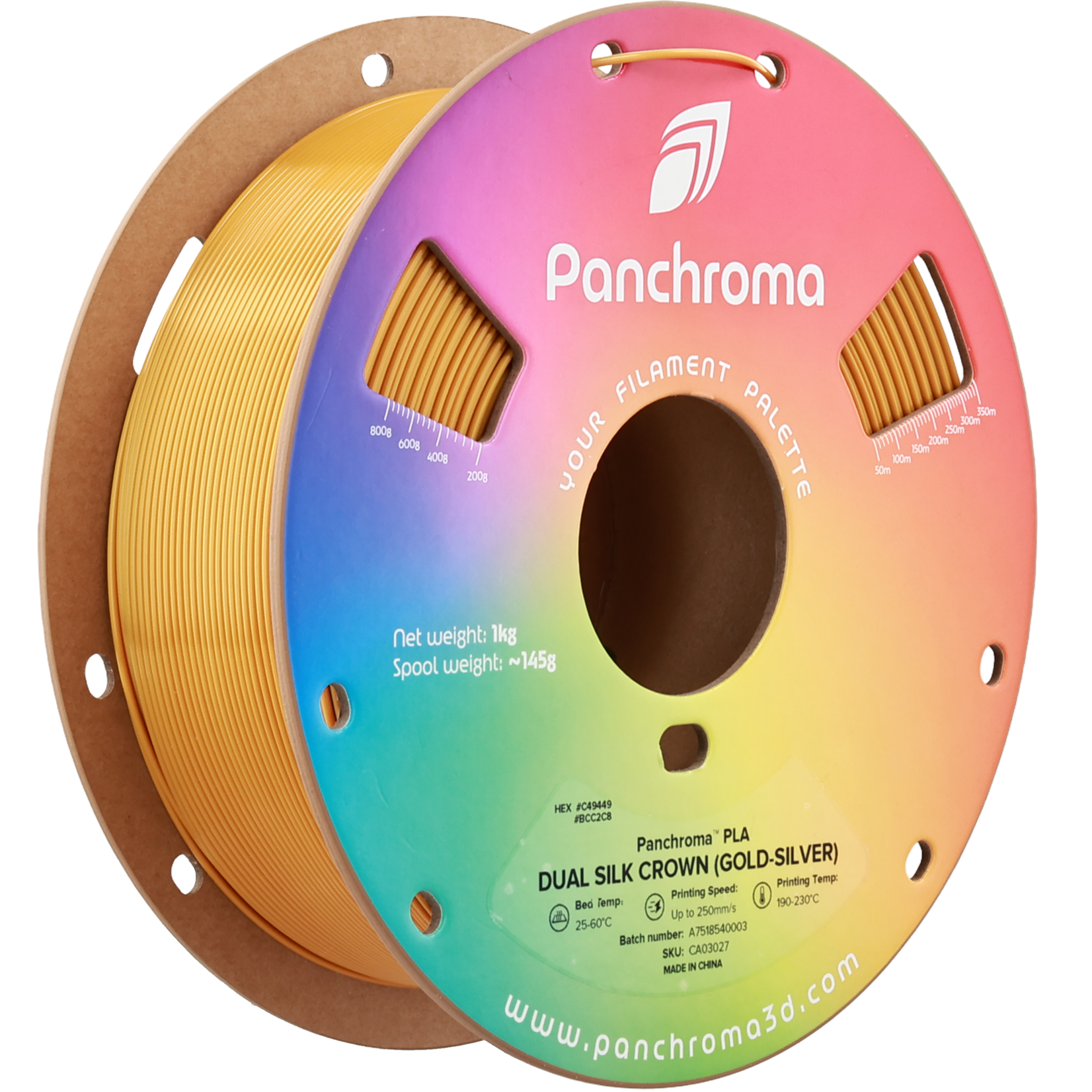 Polymaker Panchroma PLA Dual Silk Crown (Gold-Silver)