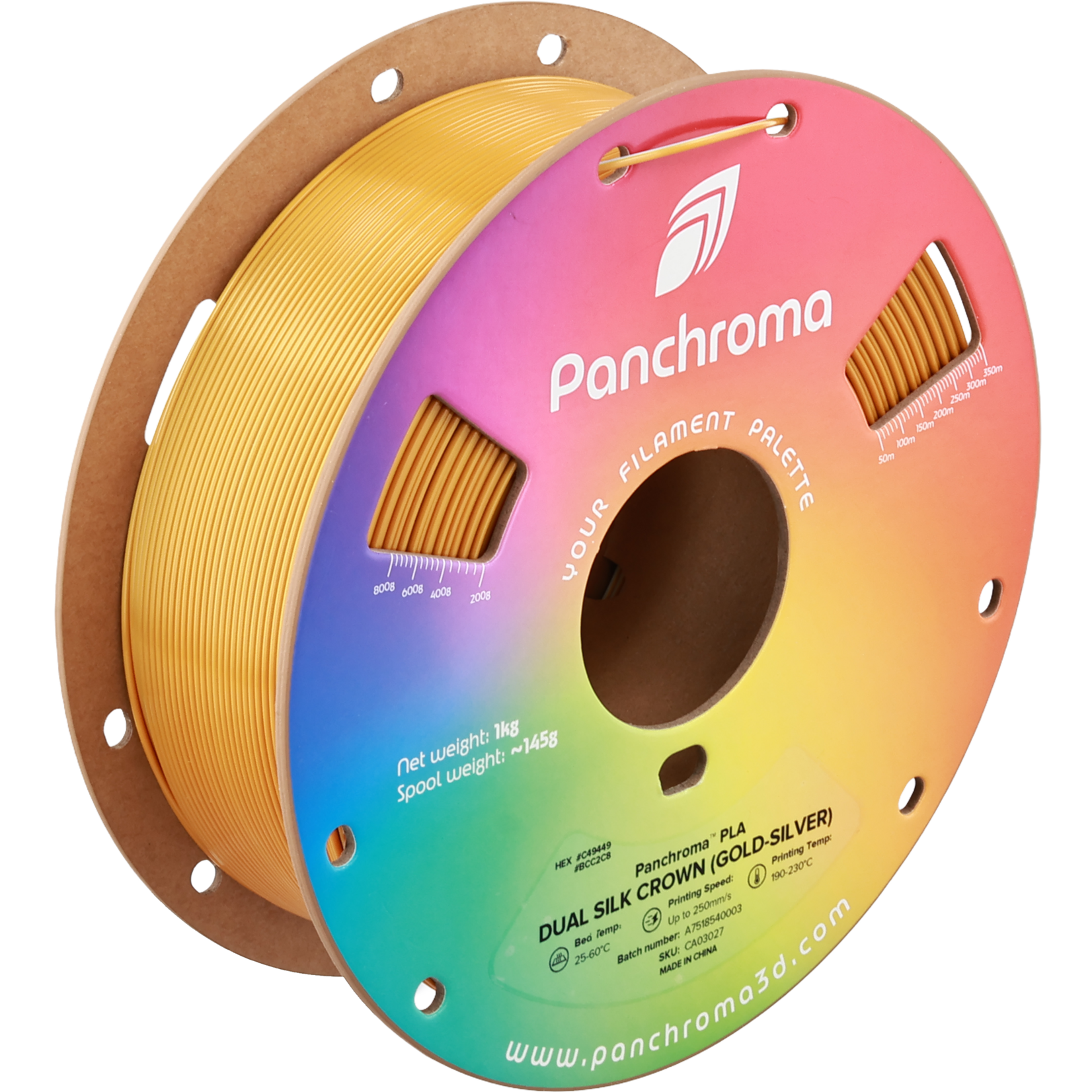Polymaker Panchroma PLA Dual Silk Crown (Gold-Silver)