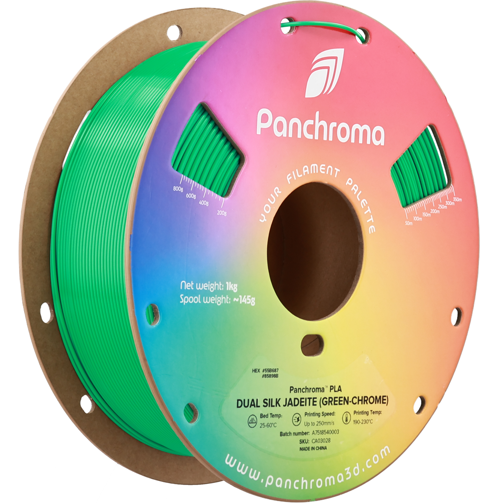 Polymaker Panchroma PLA Dual Silk Jadeite (Green-Chrome)