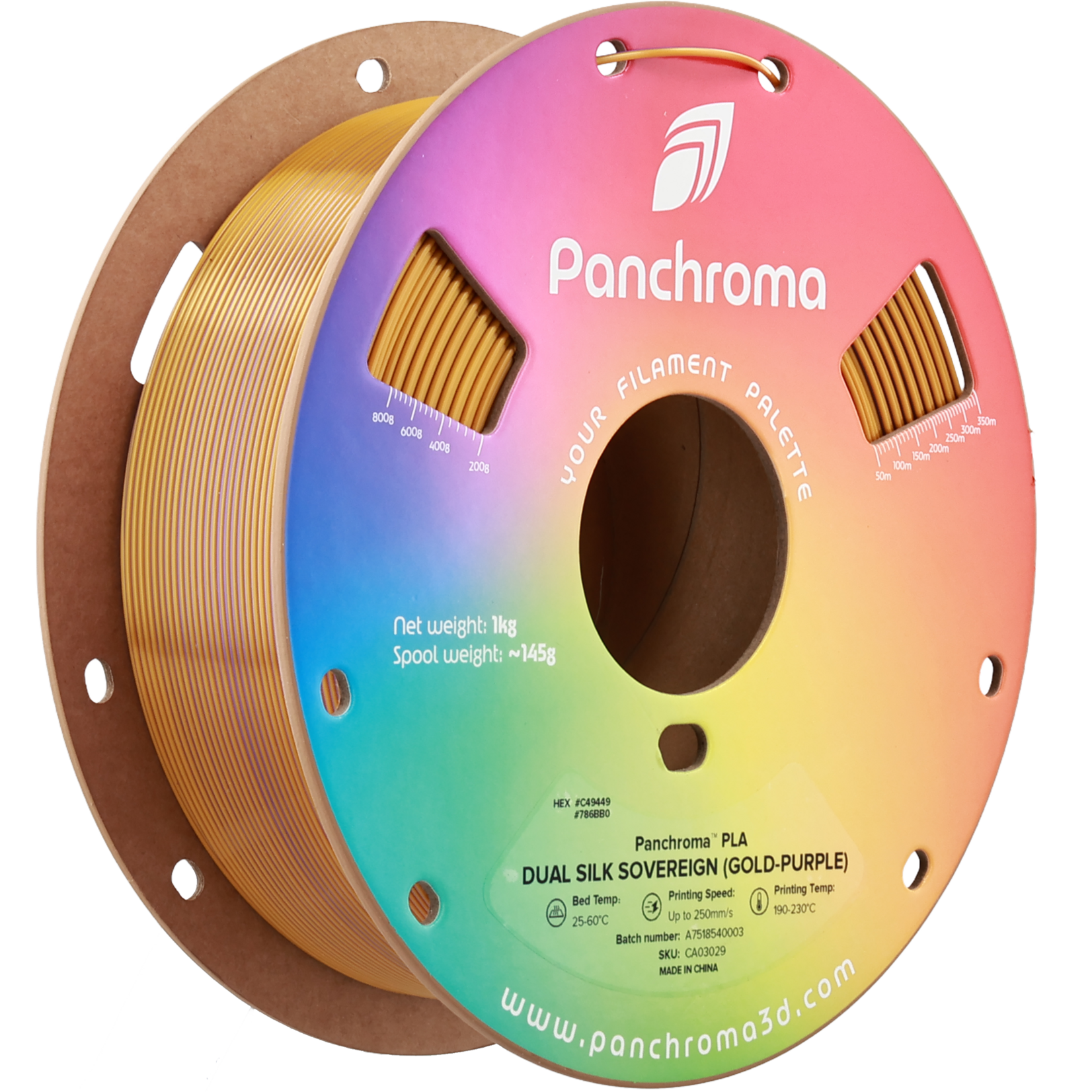 Polymaker Panchroma PLA Dual Silk Sovereign (Gold-Purple)