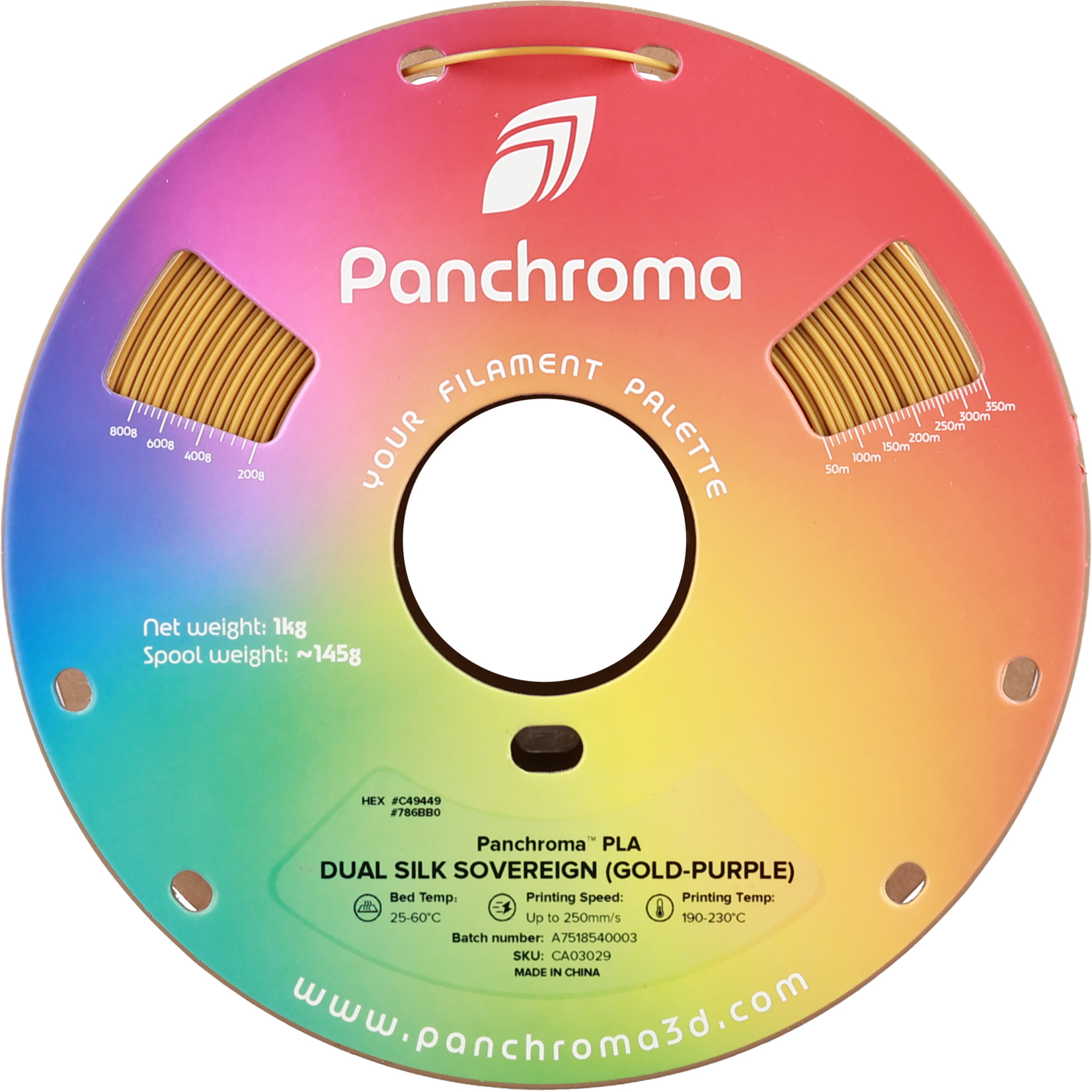 Polymaker Panchroma Dual Silk PLA - Dual Silk Sovereign (goud-paars)