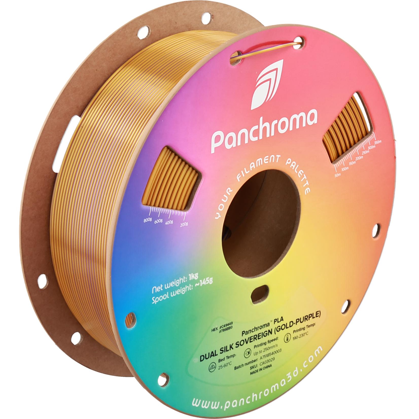 Polymaker Panchroma Dual Silk PLA - Dual Silk Sovereign (goud-paars)