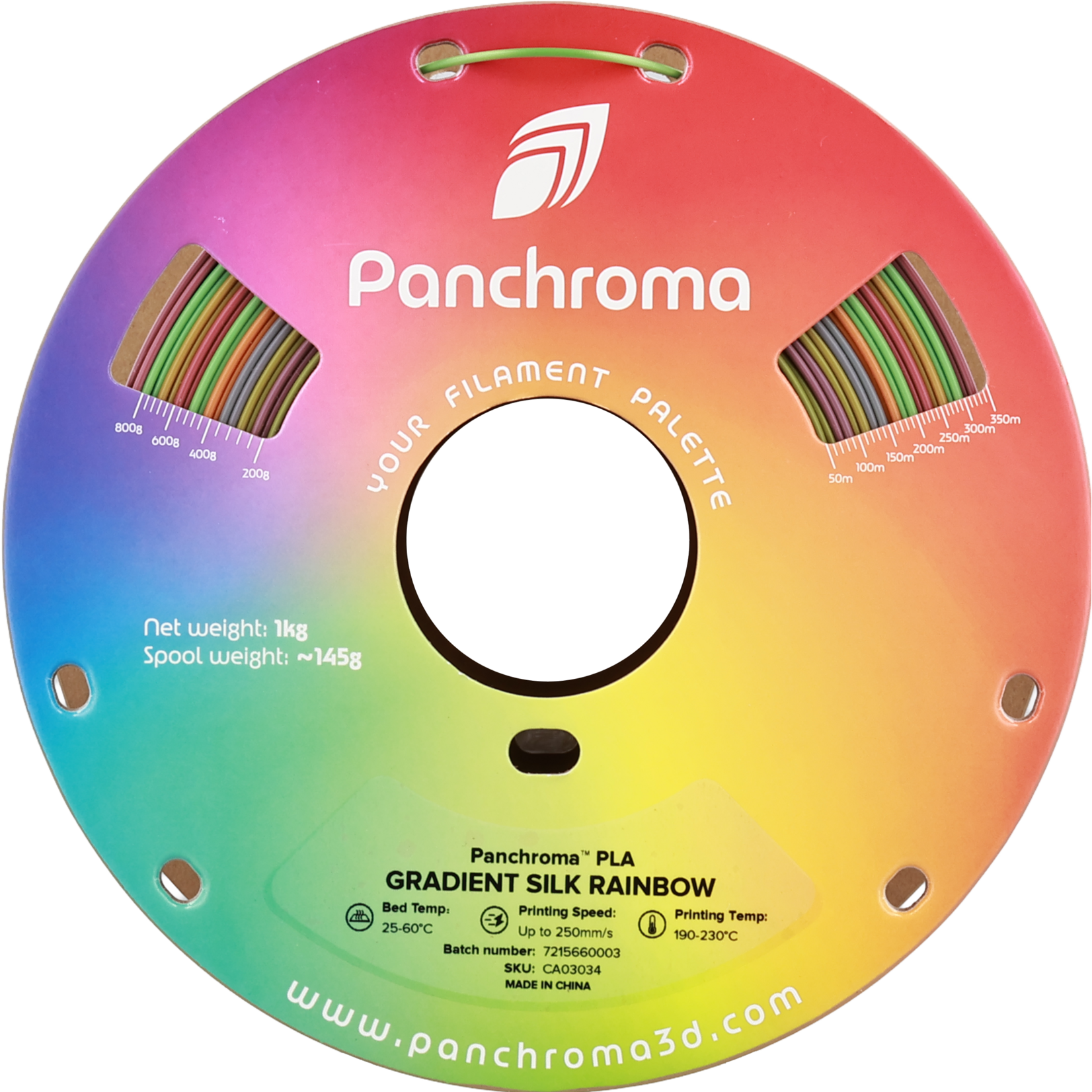 Polymaker Panchroma Gradient Silk PLA - Gradient Silk Rainbow